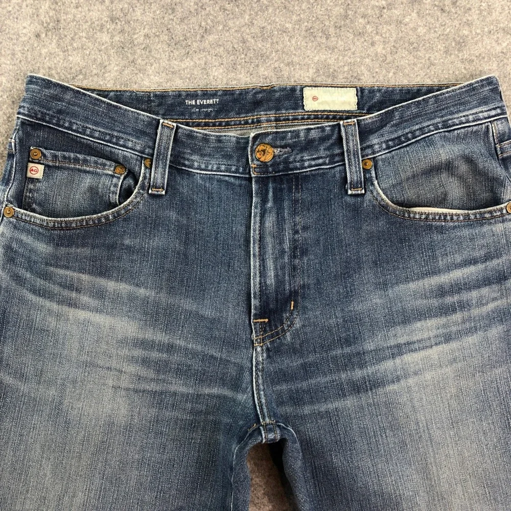 AG THE EVERETT Mens Jeans 34x30 Blue Slim Straight Fit Premium Designer